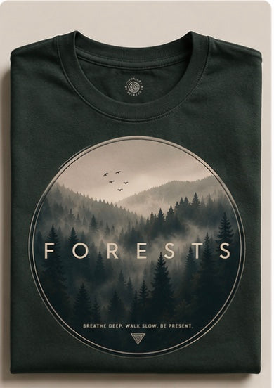 FORESTS — Breathe Slow ~ Unisex Classic Crew T-Shirt