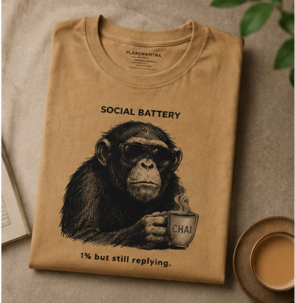 Social Battery Chai~ Unisex Classic Crew Tee