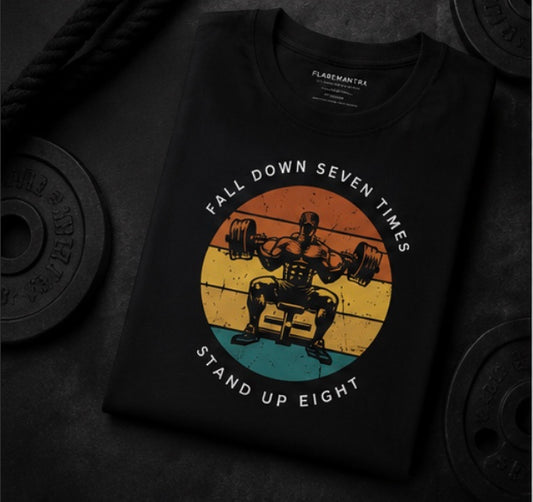 Fall Down Seven Times ~ Unisex Basic Tee