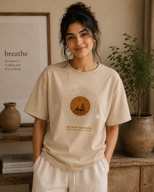 GO WITH THE FLOW ~ Unisex Classic Crew Tee